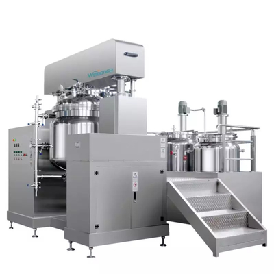 Multipurpose Vacuum Emulsifying Mixer , 65RPM Cosmetic Cream Mixing Machine