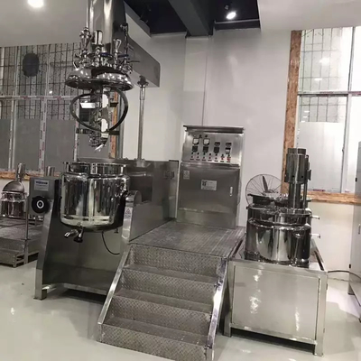 Multipurpose Vacuum Emulsifying Mixer , 65RPM Cosmetic Cream Mixing Machine