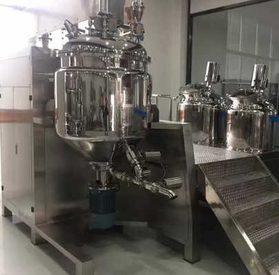 Pneumatic Lotion Cosmetic Emulsifier Mixer 50 Liter SUS304 SUS316