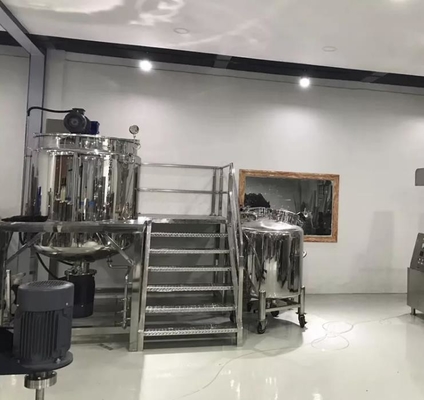 Pneumatic Lotion Cosmetic Emulsifier Mixer 50 Liter SUS304 SUS316