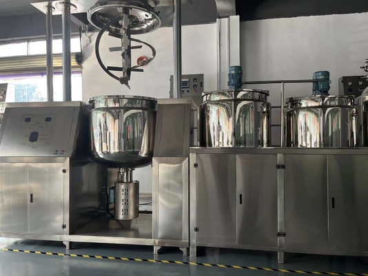 SUS304 SUS316 Vacuum Mixer Homogenizer , Leakproof Cosmetic Manufacturing Machines