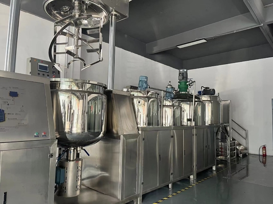 SUS304 SUS316 Vacuum Mixer Homogenizer , Leakproof Cosmetic Manufacturing Machines