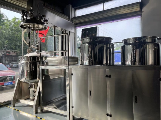 SUS304 SUS316 Vacuum Mixer Homogenizer , Leakproof Cosmetic Manufacturing Machines