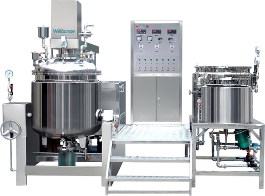 Automated Cosmetic Emulsifier Mixer Double Shaft Easy Cleaning