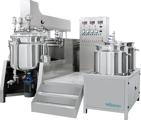 Stainless Steel Cosmetic Emulsifier Mixer With 2.2-30KW Power PLC Control