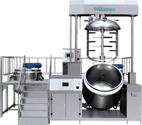 100-5000L Cosmetic Emulsifier Mixer Customized Dimension 2.2-30KW Power