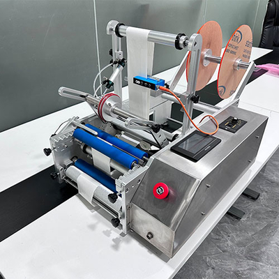PLC Semi Automatic Labeling Machine 220V 50HZ Power Stainless Steel Material