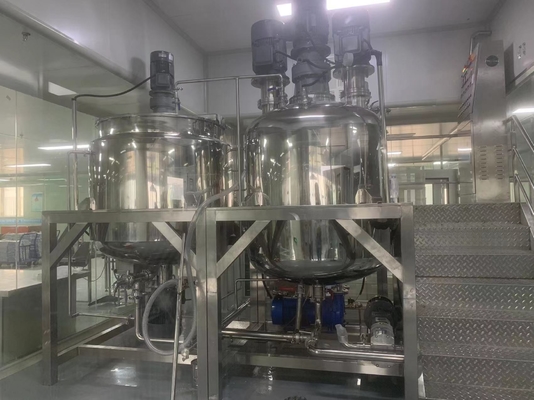 PLC Control hygienic Liquid Mixer Agitator With Customized Dimension 500-5000KG Weight
