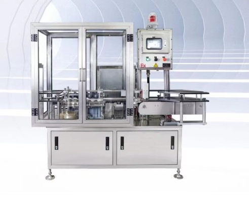 PLC Aerosol Filling Machine Two Unit High Speed Production Line