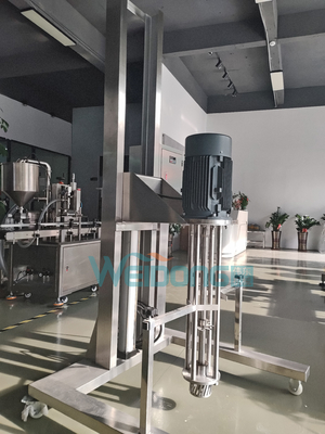 5L-2000L Cosmetic Emulsifier Mixer With 0.37kw-15kw Motor Portable Pneumatic Lifting
