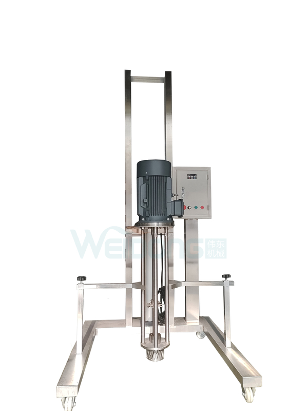 5L-2000L Cosmetic Emulsifier Mixer With 0.37kw-15kw Motor Portable Pneumatic Lifting